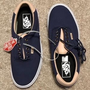 NWT Veggie Tan Navy Blue Vans